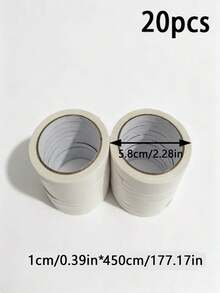 5 Rolls Double-Sided Adhesive Tape, Strong And Durable, Suitable For Gift Wrapping, Halloween, Christmas Decorations, Event Venue Decor, Crafts, Default Width 5mm - White - View 18