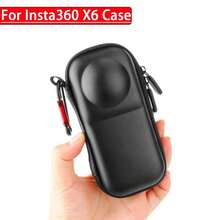 Insta360 X5 X4 Air X4Air X3 Ace Pro 2 Acepro Acepro2 Action 6 5 4 3 Hero 13 12 11 10 9 攜帶收納包 防刮便攜式儲存袋，適用 Insta 360 X5 X4 行動攝影機配件 - 黑色 - 查看 2
