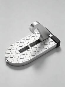 1pc Car Door Aluminum Alloy Foot Pedal With Built-In Window Breaker, Multi-Functional Anti-Slip Climbing Step, Can Be Clipped To Car Door To Assist Climbing Onto Roof, Universal Fit For Most Car Models, Dual Practical Functions Of Car Window Breaking And Roof Climbing - A - View 11