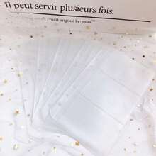12 قطعة ملف سحاب بحجم A6/A5 مع 6 حلقات، ملف دفتر ملاحظات بحلقات 6 مقاوم للماء من مادة PVC، لتنظيم الأموال، أظرف حشو النقود، جيوب الملفات، المجلدات، أوراق إعادة التعبئة، أكياس المستندات، أكياس التخزين - نسخة بسحاب - مشاهدة 15