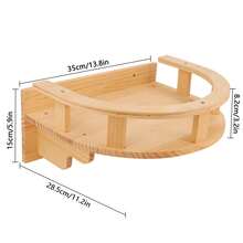 1pc Wall Mounted Cat Ladder Cat Perch, Cat Villa, Wooden Cat Shelf For Playing, Climbing And Jumping, Cat Wall Furniture, Max Load Capacity 12kg (26lb) - Apricot - View 15