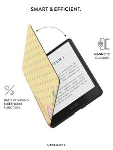 UMBAUTY Yellow And Pink Polka Dot With Diving Duck Pattern Protective Case For 7/6.8/6 Inch Kindle Paperwhite (12th/11th/10th/7th/6th/5th Gen - 2024) | Kindle Colorsoft Signature Edition E-Reader Accessory, Cute Minimalist Protective Case With Hand Strap, Suitable As A Gift For Colleagues And Friends - Multicolor - View 4
