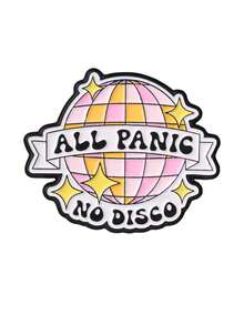 Disco Ball Enamel Pins, Funny Slogan Brooch Set, Retro Colorful Text Badges For Jackets Backpacks Decor Accessories - Multicolor - View 13