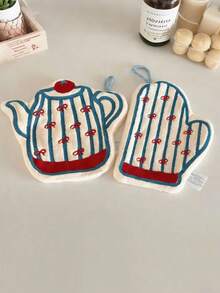 Cute Glove-Shaped Water Bottle Holder, Absorbent Quick-Dry Hand Towel, Bathroom/Kitchen Cleaning Cloth - Multicolor - View 14
