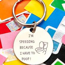 1pc Funny Sarcastic Keychain, Quirky Novelty Gift For Men And Women, Suitable For Christmas And Birthday - A - View 2