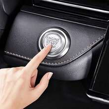 Transparent Silicone Start/Stop Button Cover - Scratch-Resistant Round Sticker, Fits Most Cars, Easy-To-Install Dashboard Accessory - A - View 5