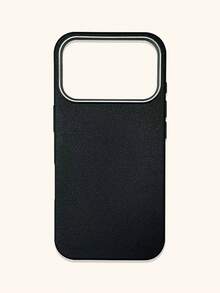 1pc 4-Color Optional Solid Color Lychee Texture Faux Leather Large Window Phone Case, Ins Premium Minimalist Business Solid Color Leather Texture, A Classic Black / B Beige White / C Premium Gray / D Caramel Brown, Faux Leather Matte Lens Raised Full Coverage Anti-Drop Soft Shell, Autumn/Winter Commute Versatile, Suitable For Personal Use And Gift; Compatible With IPhone Case & Galaxy Case, Compatible With IPhone 17 - Multicolor - View 98