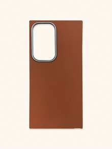 1pc 4-Color Optional Solid Color Lychee Texture Faux Leather Large Window Phone Case, Ins Premium Minimalist Business Solid Color Leather Texture, A Classic Black / B Beige White / C Premium Gray / D Caramel Brown, Faux Leather Matte Lens Raised Full Coverage Anti-Drop Soft Shell, Autumn/Winter Commute Versatile, Suitable For Personal Use And Gift; Compatible With IPhone Case & Galaxy Case, Compatible With IPhone 17 - Multicolor - View 57