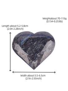 Natural Crystal Heart Polished Ornament, Fireworks Stone Green Serpentinite Heart-Shaped Raw Stone Handheld Piece, Desktop Mineral Decor Ornament - Large Heart - View 14
