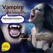 10pcs New Makeup Masquerade Prank Props Resin Vampire Zombie Fangs Halloween Costume Accessories - White - View 2
