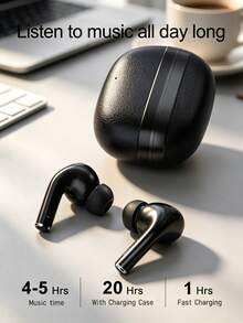 Earbud Bluetooth Nirkabel, Peredam Kebisingan Aktif untuk Panggilan, Desain Tahan Keringat, Cocok untuk Penggunaan Kantor dan Kebugaran Sehari-hari - View 10