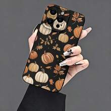 1PC Autumn Mini Pumpkin Pattern Angel Eye Phone Case Full Coverage TPU, Gift For Friends, Halloween Gift Suitable For IPhone11/12/13/14/15/16/16Pro/16ProMax/17/17pro/17ProMax/18pro 18ProMax - Multicolor - View 3