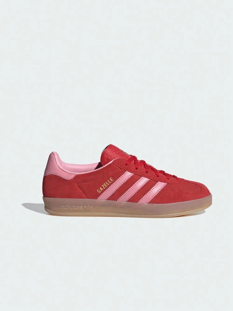 Adidas Originals Unisex GAZELLE INDOOR W Low-Top Athletic Casual Shoes IH6797 - Rose Red - View 1