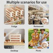 SOKANY 4-Layer Large-Capacity Egg Storage Box, Refrigerator Egg Storage Box, Egg Rolling Fresh-Keeping Box.Suitable For Refrigerator Storage And Storage, It Is An Essential Fresh-Keeping Tool In The Kitchen. - one-size - View 7