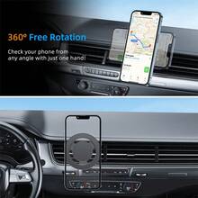 Magnetic Car Phone Holder Air Vent Mount, 360° Rotating Strong Magnetic Phone Holder, Universal Car Navigation Phone Mount Compatible With All Smartphones - Magnetic - View 3