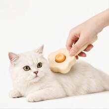 Magic Wand Flower Pet Brush Cleaning One Button Hair Removal Grooming Comb Gentle Deshedding Massage Tool For Cats Dogs - Multicolor - View 2