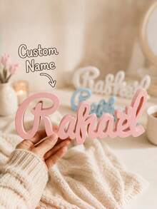 1Pc Custom 3D Printed Name Sign - Personalize With Your Name, Stylish & Unique Design, Perfect For Home Decor, Birthdays, Holidays, Graduations, Housewarming,Christmas, Special Occasions - Multicolor - View 2