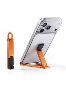 Foldable Mini Keychain Phone Stand Spring Hook Portable Travel Cell Phone Holder Compatible With IPhone All Smartphones Up To 20.32 Cm - Multiple Styles - View 5
