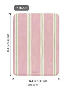 UMBAUTY Pink & Green Striped Pattern Protective Case For 7/6.8/6 Inch Kindle Paperwhite (12th/11th/10th/7th/6th/5th Gen - 2024) | Kindle Colorsoft Signature Edition E-Reader Accessory, Cute Minimalist Protective Case With Hand Strap, Suitable As A Gift For Colleagues And Friends - Multicolor - View 6