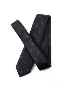 ZLQ&GOU 1 PC Dual-Color Optional Pirate Element Jacquard Pattern Tie, Punk Theme Halloween Party Men's Personalized Outfit Decorative Tie - Multicolor - View 4