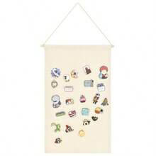 1pc Enamel Pin Display Hanging Banner, Fabric Brooch Pin Collection Storage Wall Tapestry, Wall Decor Badge Display Holder - Multicolor - View 4