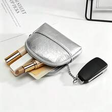 New Silver Shell Shaped Small Bag, High-Value Portable Card Holder Coin Purse, Universal Everyday Carry Small Bag - Multicolor - View 5
