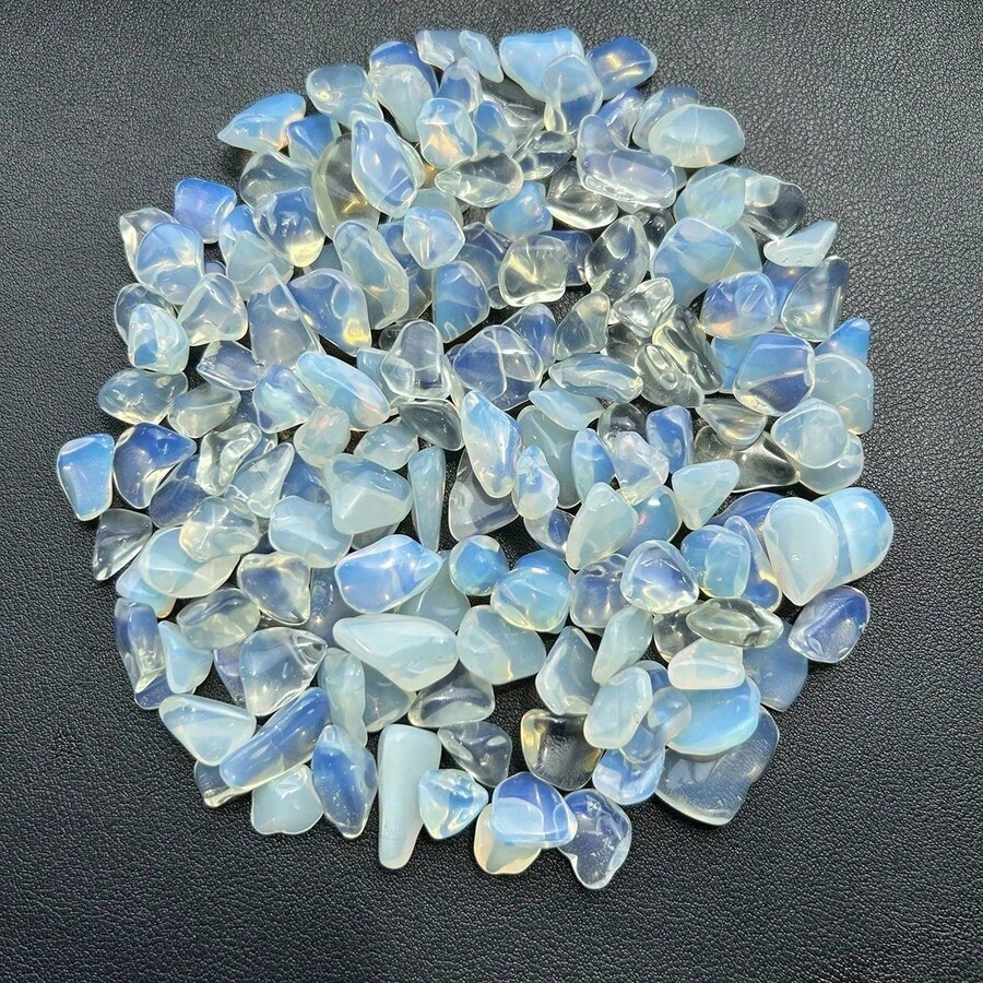 100g Opal Crushed Stone - Irregular Pebbles For Mini Aquariums, Succulents, Terrariums & Vase Filler - A - View 1