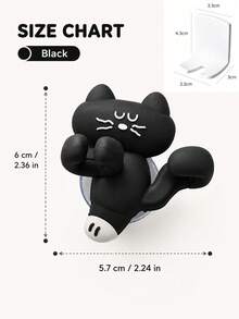 This Cute Cat-Shaped Wall-Mounted Storage Rack Functions As Both A Toothbrush Holder And A Cable Clip. It Features A Drill-Free Hook Design, Suitable For Bathroom Counters, Desks, And Charging Cable Organization, Making It Practical And Aesthetically . - Multicolor - View 8