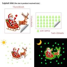 1pc Glow-In-The-Dark Christmas Wall Sticker, Luminous Christmas Decorative Decal, Creative Switch Wall Sticker, Holiday Self-Adhesive Glow Sticker, Santa Claus Theme Fluorescent Wall Decor, Self-Adhesive Backing For Easy Application, Releases Fluorescent Effect In Dark Environments, Suitable For Wall, Switch Panel Decoration, Home Interior Beautification, Holiday Scene Arrangement, Bedroom Living Room Soft Decor Renovation, Fits Home Residents, Soft Decor Enthusiasts - Multicolor - View 4