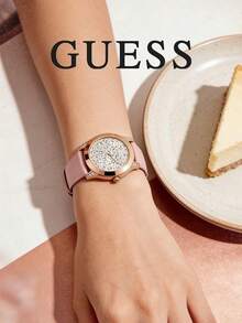 GUESS Women's Quartz Watch, Multi-Color Small Dial, Fashionable Store, Minimalist Vibrant Color Combination, Suitable For Daily Wear, Multi-Function Casual, Elegant And Cute Style, As A Gift, Suitable For Birthday Anniversary W1065L1 - Pink - View 3