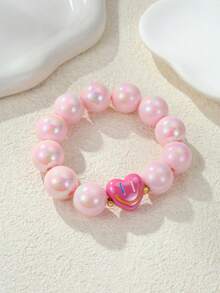 NAIZHU 1/4 buah Gelang Wanita Manik-Manik Resin Berwarna-warni Modis Gaya Kartun Lucu, Cocok untuk Pemakaian Sehari-hari, Gaya Y2K yang Menawan. - MultiWarna - View 3