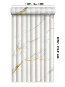 1 Roll PVC Matte 3D Embossed Thickened Grid Self-Adhesive Wall Sticker, Ceiling TV Background Wall, Aluminum Plastic Board Marble Wall Sticker, Wipeable And Removable Wall Panel - Multicolor - View 6