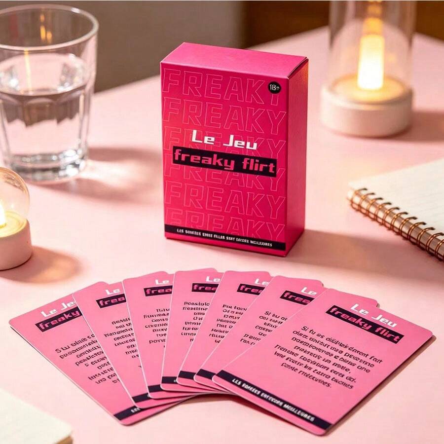 Freaky Flirt 18+ Adult Party Conversation Card Game, Fun Flirty Question Playing Cards For Ladies Night, Bachelorette & Sleepover Gathering, Hilarious Interactive Group Game For Girlfriends, Novelty Entertainment Gift For Women 2+ Players - View 1