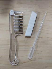 1pc Transparent Applicator Comb For Men And Women, Hair Care, Scalp Therapy, Massage, Liquid Guide Comb, Wide Tooth Straight Hair Comb, Multi-Functional Home Use Medicine Liquid Guide Care Comb - Clear - View 11