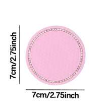 1pc/2pcs Car Cup Holder Coasters, Shiny Cup Holder Inserts, Universal Anti-Slip Silicone Cup Holder Decor, Car Interior Mat, 7cm/2.75in Soft Crystal Rhinestone Rubber Pad Set, Round Car Beverage Cup Coaster, Car Interior Accessories - Multicolor - View 4