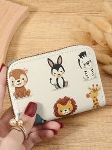 Fashion Animal Print Women's Wallet Credit Card Easy To Carry Universal Card Holder, Very Suitable For Outdoor, Travel, And Back To School Use - White - View 8