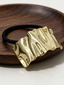 1pc Metal Hollow Hair Clip Ponytail Holder With Teeth Street Style - Multicolor - View 8