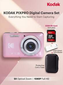 Kodak FZ55 Digital Camera: Entry-Level Compact Point-And-Shoot Camera For Home Use, 16.35MP Resolution, 28mm Wide-Angle Lens, 5x Zoom, 1080p Video Recording, 2.7-Inch Screen, Scene Modes, Portable For Home And Travel Use. - View 17