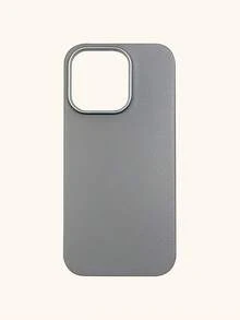 1pc 4-Color Optional Solid Color Lychee Texture Faux Leather Large Window Phone Case, Ins Premium Minimalist Business Solid Color Leather Texture, A Classic Black / B Beige White / C Premium Gray / D Caramel Brown, Faux Leather Matte Lens Raised Full Coverage Anti-Drop Soft Shell, Autumn/Winter Commute Versatile, Suitable For Personal Use And Gift; Compatible With IPhone Case & Galaxy Case, Compatible With IPhone 17 - Multicolor - View 14