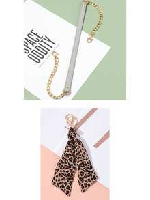 1pc Gold Metal Chain With Black Shoulder Strap, Fashionable And Versatile, Suitable For DIY Handbag And Shoulder Bag Accessories, Square Safety Buckle Design, Can Be Used As Wallet Strap Or For DIY Wallet Making - Multicolor - View 15