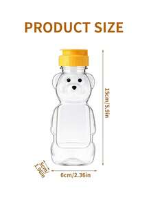 3/1pc Little Bear Plastic Water Bottle Cute Creative New Student Portable Transparent Water Cup Milk Tea Cup For Birthday Gifts - Multicolor - View 4