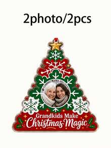 Custom Christmas Photo Ornament, Personalized Tree Hanging Decor, Festive Holiday Party Wall Accent, Customized Picture Family Keepsake, Customizable 2026 Xmas Picture Ornament, Christmas Gift, Seasonal Home Decor, Gift For Grandma And Grandpa - Style a - View 16