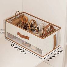 1/2pcs Foldable Elegant White Handbag Organizer Insert, Multi-Compartment Design, Suitable For Handbags, Shoes And Accessories, Space-Saving Closet/Wardrobe Storage, Durable Divider Luxury Item Storage Box - Multicolor - View 12