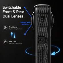 X5 Pro Dual Front & Rear Camera 4K Panoramic HD Action Camera, 200° Wide Angle Anti-Shake Street Photography & Cycling Camera, 2-Inch HD IPS Display, Can Function As Computer Webcam, 1500mAh Rechargeable Lithium Battery, Suitable For Teenagers, Students, Bloggers Vlog, Travel & Creation - View 4