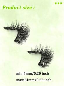 8Pairs Cat Eye False Eyelashes Wispy Fake Lash Strips Cat Eye Faux Mink Strip Eyelash Short Fluffy For Beginners Daily Makeup - Black - View 8