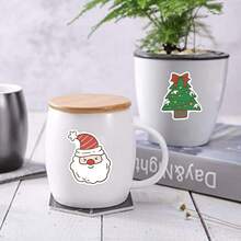 50PCS Christmas Theme Stickers Aesthetics Stickers For Scrapbooking, Diary, Laptop, Bumper, Skateboard, Water Bottle, Computer, Hard Hat, Car Stickers And Decals - J - View 9