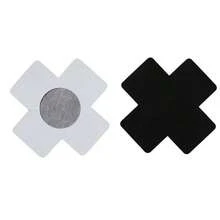 20pcs Black Cross-Shaped Self-Adhesive Satin Disposable Nipple Covers, Suitable For Women, For Strapless/Bandeau Clothing - Black - View 9