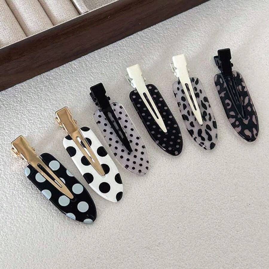 6 buah Jepit Rambut Samping Dahi Motif Leopard Gaya Vintage, Aksesori Rambut Cocok untuk Pemakaian Sehari-hari Wanita - MultiWarna - View 1