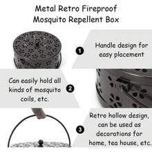 Spiral Coil Holding Box For Mosquito Spirals, Practical Housing Accessory To Hold Spiral Coils During Burning For Daily Use. - Black - View 2