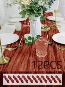 Cheesecloth Table Runner, (60/90*180/300cm 45*275cm) Solid Color Runner Gauze Boho Wedding Decor Romantic Table Runner For Wedding Birthday Party 12/6/1pc - Cheese Cloth - View 55